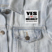 Crazy Hillbilly Vierkante Button 5,1 Cm (In situ)