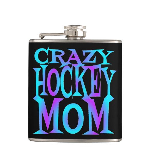 Crazy Hockey Mom Heupfles (Voorkant)