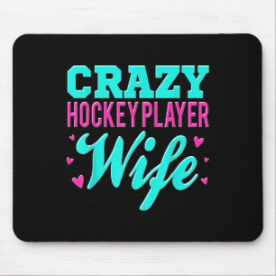 Crazy Hockey Speler Vrouw Olympisch IJshockeyveld Muismat
