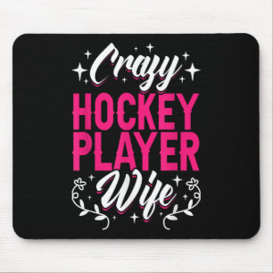Crazy Hockey Speler Vrouw Olympisch IJshockeyveld Muismat