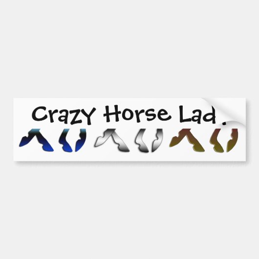Crazy Horse Lady Bumpersticker (Voorkant)