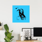 Crazy Horse Native American Leader 3 ft Canvas Pri Poster (Thuiskantoor)