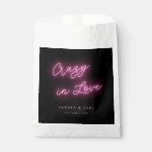 Crazy in liefde Neon Glow Bedankzakje (Voorkant)