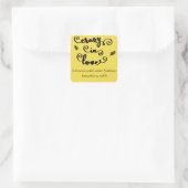 Crazy in Love - Square Sticker (Tas)