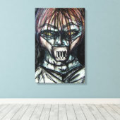 Crazy Insane Straitjack of Insanity Canvas Afdruk (Insitu (Houten vloer))