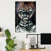 Crazy Insane Straitjack of Insanity Poster (Thuiskantoor)