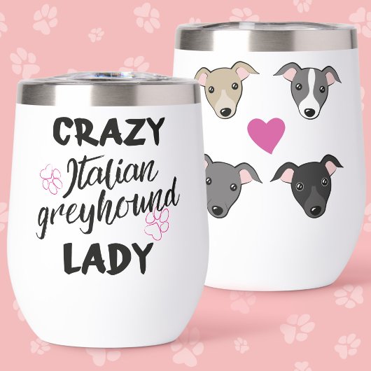 Crazy Italien Greyhound Lady Amoureux des chiens D