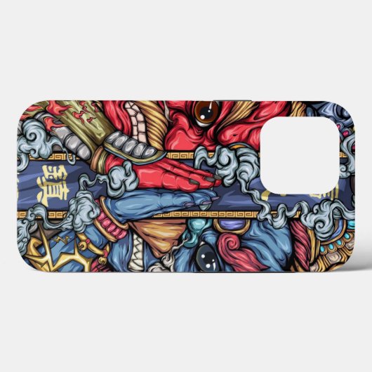 Crazy Japan Samurai Dragon Graffiti Case-Mate iPhone Case (Achterkant (horizontaal))