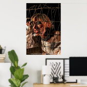 "Crazy Kaitlyn" van Andrew Gettler Poster (Thuiskantoor)