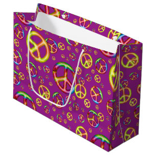 Crazy Kids Colours PEACE OUT Purple Cadeau Sac L