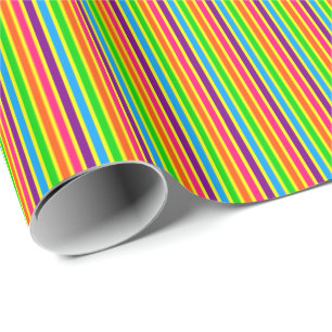 Crazy Kinder Colors 07-Striped Gift Wrap Cadeaupapier