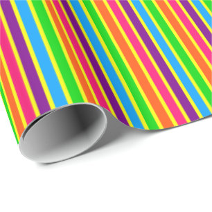 Crazy Kinder Colors 09-Striped Gift Wrap Cadeaupapier