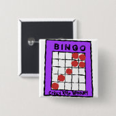 Crazy Kite Winner! bingo-knop Vierkante Button 5,1 Cm (Voorkant /achterkant)