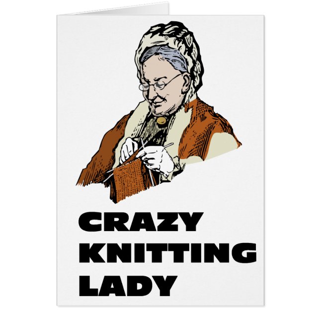 Crazy Knitting Lady (Voorkant)