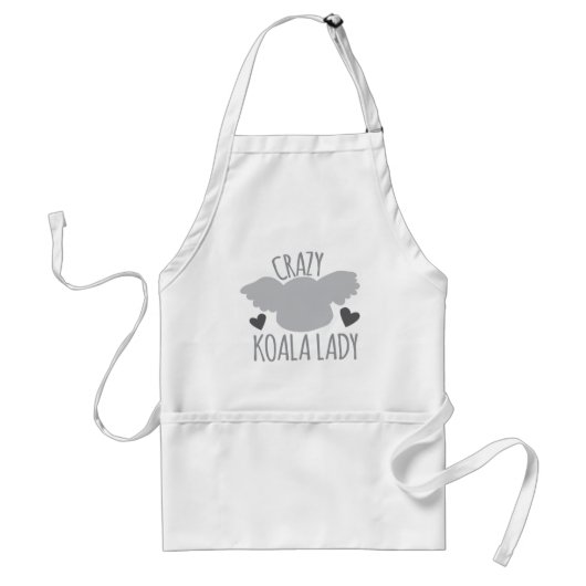 Crazy Koala Lady Standaard Schort (Voorkant)