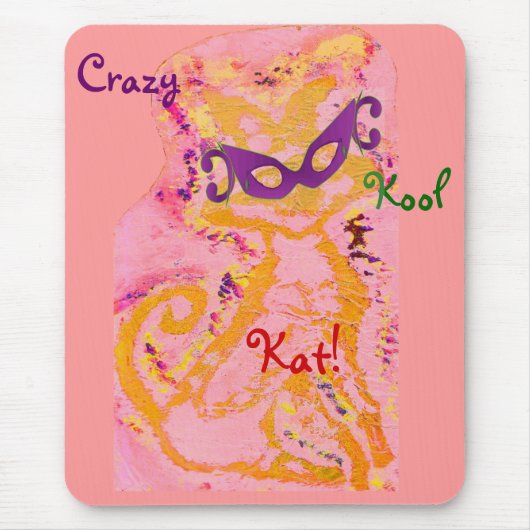"Crazy, Kool Kat II" Mousepad - Muismat (Voorkant)