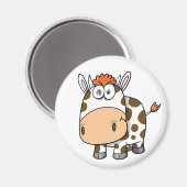 Crazy krankzinnige Koe magneet (Voorkant / Achterkant)