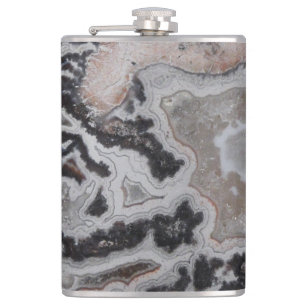 Crazy Lace Agate Gemstone Photo Flask Heupfles