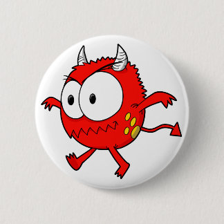 Crazy Little Devil Monster Button