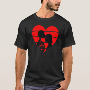 Crazy Love Hurt Broken Heart Pain Skeleton Bloody T-shirt