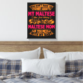 Crazy Maltese mam Canvas Afdruk (Insitu (Slaapkamer))