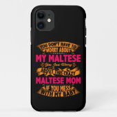 Crazy Maltese mam Case-Mate iPhone Case (Achterkant)