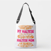 Crazy Maltese mam Crossbody Tas (Voorkant)