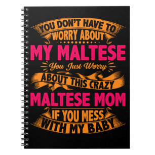 Crazy Maltese mam Notitieboek