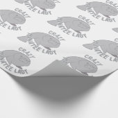 Crazy Manatee Lady Cadeaupapier (Hoek)