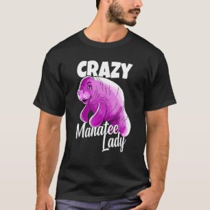 Crazy Manatee Lady Schattige Graphic T-shirt