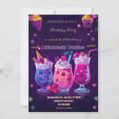 Crazy Milkshake Party Invitation – Colorful Sweet (Devant)