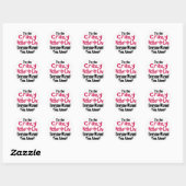 Crazy moeder-in-Law Ronde Sticker (Vel)