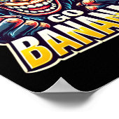 Crazy Monkey Go Bananas Sticker Poster (Hoek)