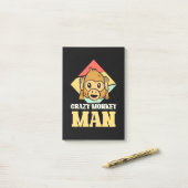 Crazy Monkey Man Post-it® Notes (Op bureau)