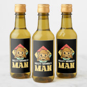 Crazy Monkey Man Wijn Etiket (Flessen)