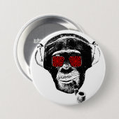 crazy monkey ronde button 7,6 cm (Voorkant /achterkant)