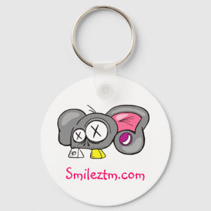 Crazy Mouse Head-ontwerp Sleutelhanger