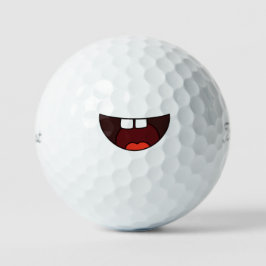 Crazy Mouth Fools Day Emoticon Golfballen