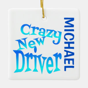 Crazy New Driver CUSTOM Keramisch Ornament
