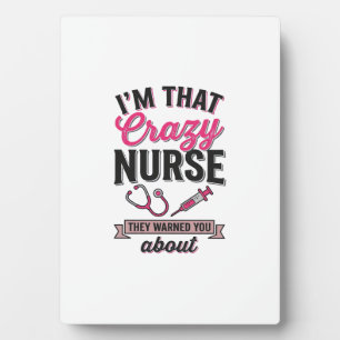 Crazy Nurse Citaat Vintage Gravure Shirt Ontwerp_1 Fotoplaat