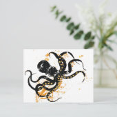 Crazy Octopus Briefkaart (Staand voorkant)