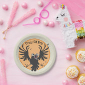 Crazy Old Birb Raven Papieren Bordje (Feest)