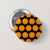Crazy op Clementines - Zwart Ronde Button 5,7 Cm (Voorkant /achterkant)