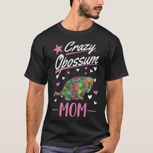 Crazy Opossum moeder Opossum Girl T-shirt (Voorkant)