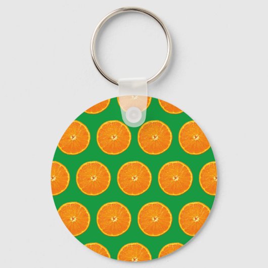 Crazy over Clementines - Groen Sleutelhanger (Voorkant)