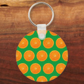 Crazy over Clementines - Groen Sleutelhanger (Voorkant)