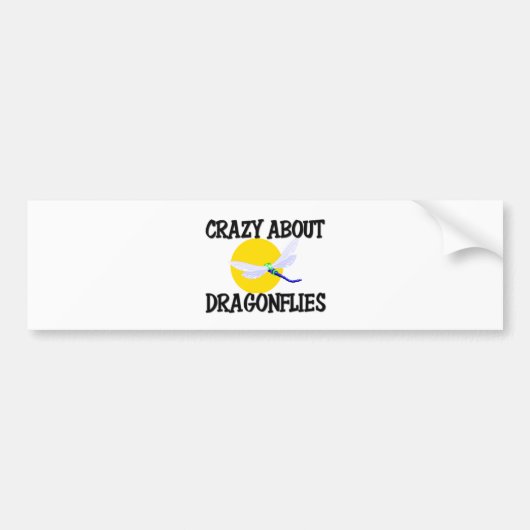 Crazy Over Dragonflies Bumpersticker (Voorkant)