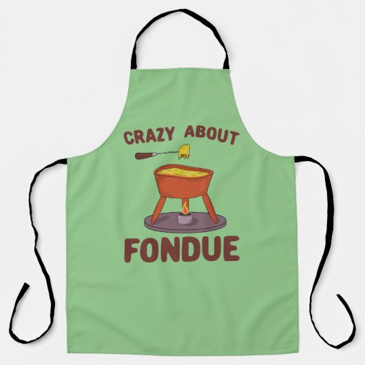 Crazy Over Fondue Pun T-Shirt Schort (Voorkant)