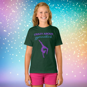 Crazy Over Gymnastiek Paars en Aqua T-Shirt