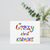 Crazy over Karaoke Briefkaart (Staand voorkant)
